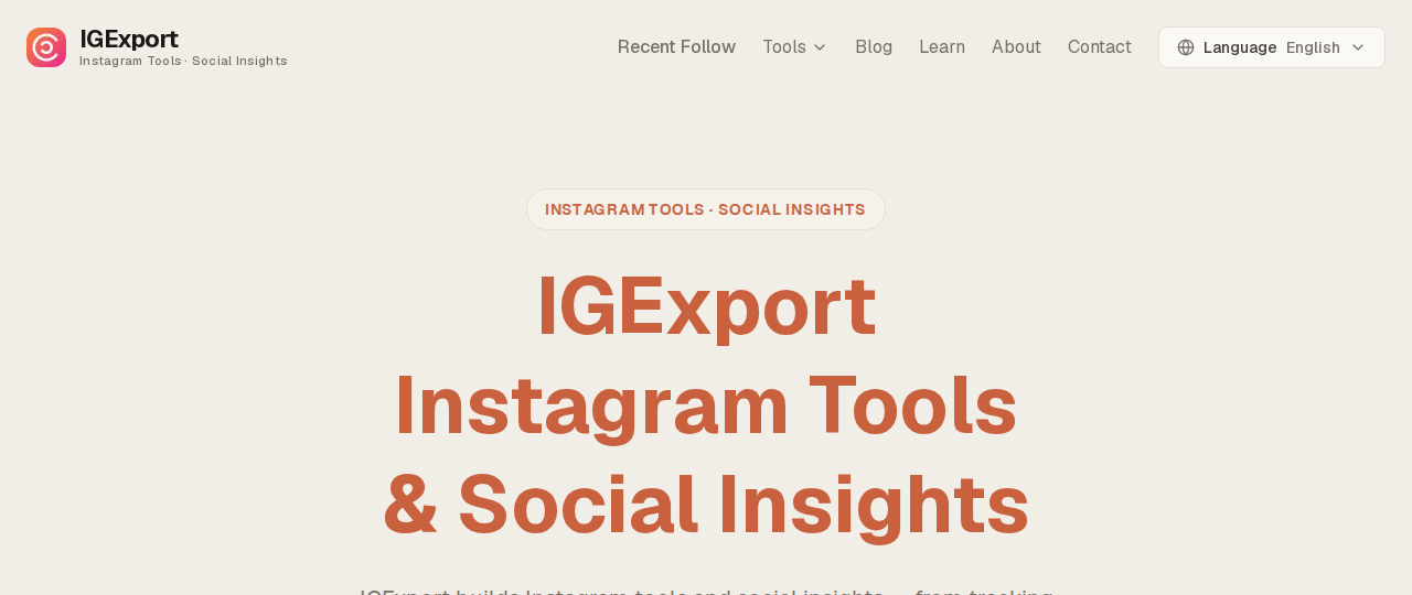 IGExport homepage